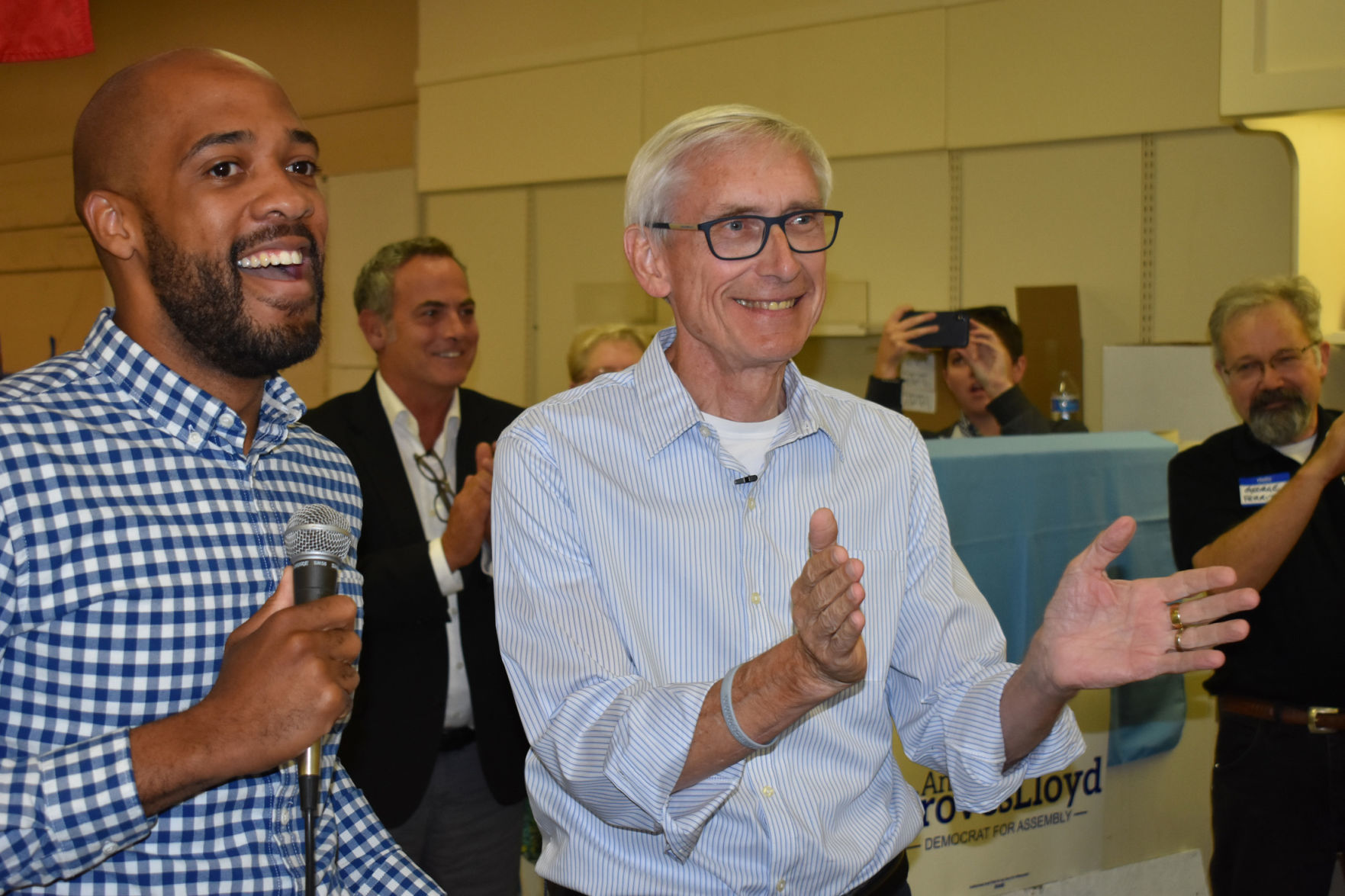August 2018 -- Barnes and Evers visit Portage